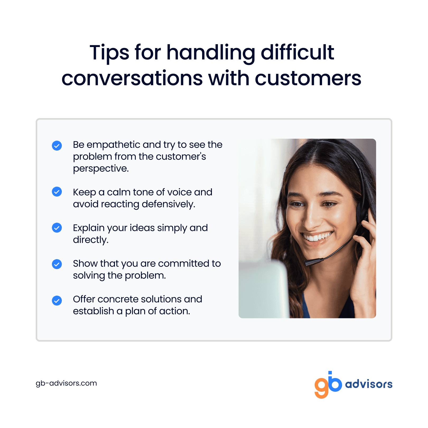 Tips for handling difficult conversations with customers