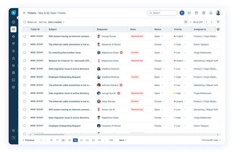 Freshservice service management software