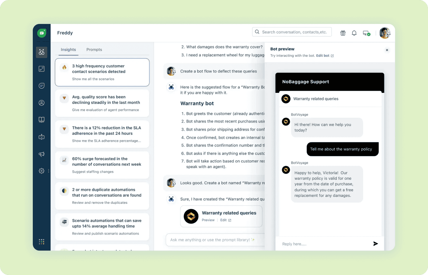 IA in Freshdesk Omni. Ticketing Systems